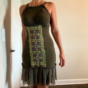 Nikka Green Halter Dress Size XS